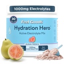 Feel Goods Hidracija Hero, 1.000mg Elektroliti v prahu, brez sladkorja, Magnezij, Organska Aloja Vera, Organska Aloja, L Theanin, Vitamin C & B12, Non GSO, Keto, Vegan 
