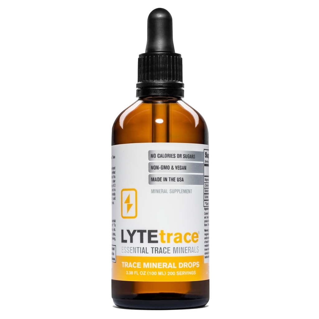 LyteLine Trace Mineralne kapljice 100ml x 200 Servinges - Max-Absorption Ionic Naravne nizke natrijeve trace Minerali Koncentrat uravnotežiti pH telesa - Non-GMO, Vegan, Košir, in Keto prijazno