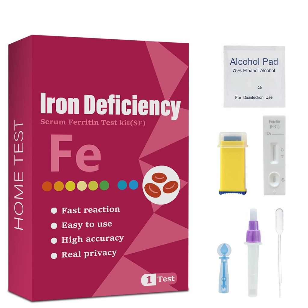 Iron Deficient Test Kit, Primeren za otroke in odrasle, na domu Iron Test Kit za anemijo. Iron Testni komplet za hiter odziv in točne rezultate
