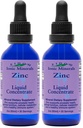 Eidon Ionic Minerals Tekoči Cinkov koncentrat - Ionic Cinkov dodatek kapljice za odrasle in otroke, Podpora imunskega sistema, las in kože, zdravja jeter in ledvic, Olajša stres - 2 oz (Pack of 2)