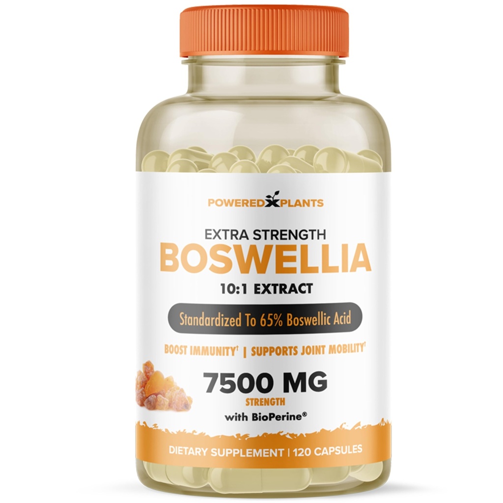 Boswellia Serrata Extract dodatek za skupno podporo, ki ga poganjajo rastline – 65% Boswellinske kisline z BioPerine – Podpira imuniteto, mobilnost in prilagodljivost – 120 veganskih kapsul