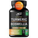 Turmeric Boswellia Extract dodatek 2000 mg – ekstra moč Boswellia Serrata z kurkumin - 95% kurkuminoidi z izvlečki Boswellia kapsule - standardizirana visoka moč - Izdelano v ZDA