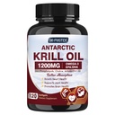 Kril Oil 1200mg, Antarktika Krill Oil Omega 3 Dopolnilo z EPA, DHA,Astaksantin in fosforolipidi za srce in možgane in skupno zdravje, brez ribjega pookusa,120 Softgels (60 Serving)