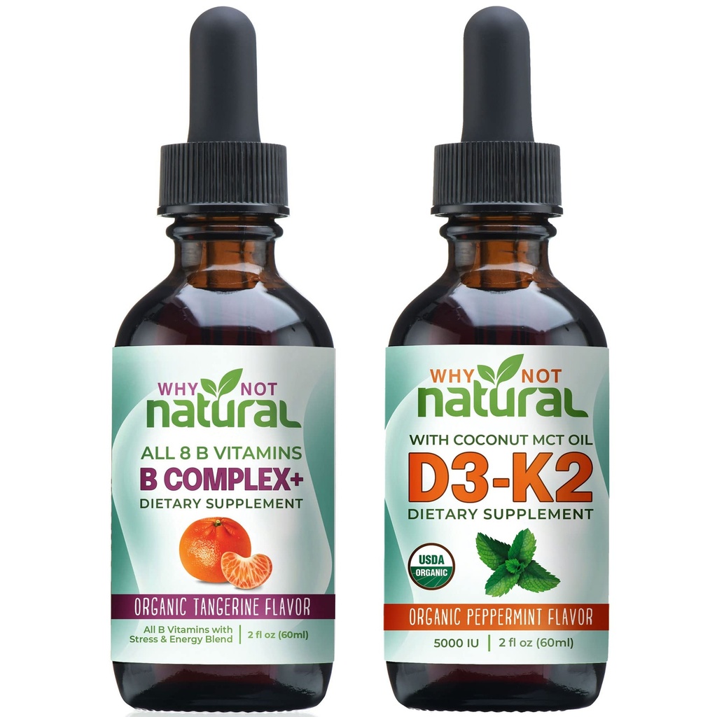 Zakaj ne naravni vitamin B kompleks in organski vitamin D3K2 tekoče kapljice