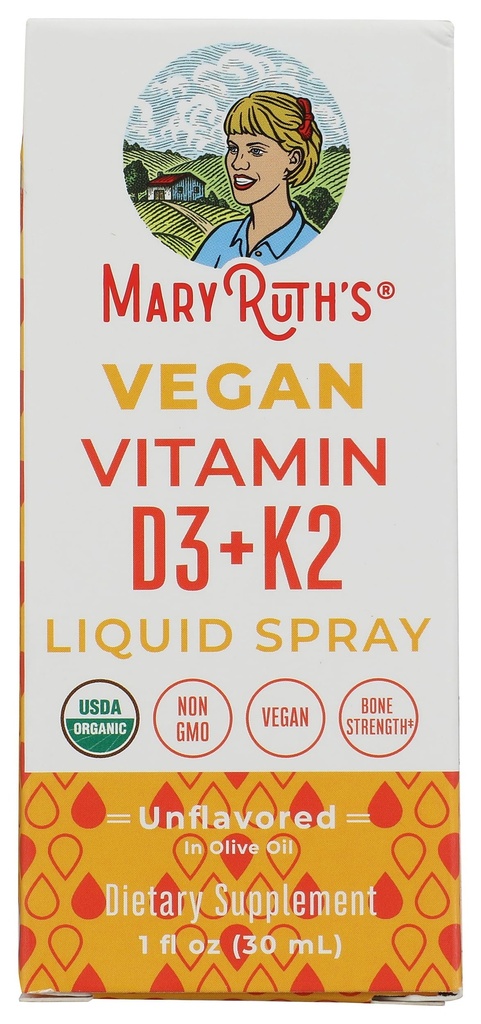 Mary Ruth je organski vitamin D3 Plus K2 Spray, 1 FZ