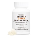 Vitamin D3 K2 5000 i.e. softgels with Magnezij Supplement - & 120mcg MK-7 K2 za zdravje kosti in imuno podporo - Ne-GMO & Gluten-free softgels z MCT Oil- 30 Softgel