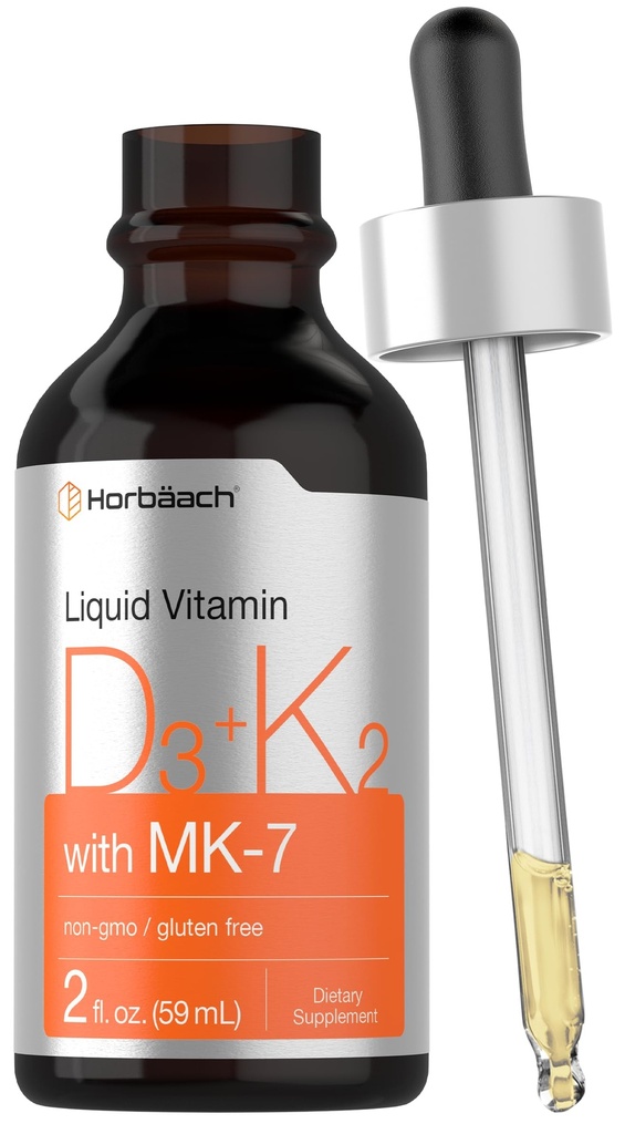 Horbäach Vitamin D3 K2 Tekoče kapljice 