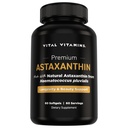Vital Vitamini Astaksantin 12mg Softgels - izdelan z naravnim astaksantin - dopolnilo za spodbujanje hidracije kože, elastičnost - brani celice proti dnevni škodi - Vegan, Made in the USA - 60 Soft Gels