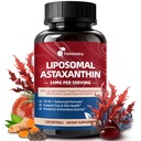 Liposomski astaksantin Dopolnila 24mg z likopenom za zdravje oči, kože in imunskega sistema, 10 v 1 Max Jakost Astaksantin Antioksidant Dodatek, Sveže mikroalge Vir, Non-GMO, 120 Softgels