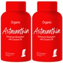 Advanced Bionetix 2 Pack Triple Jakost AstaQuilTM Astaxantin 12mg Visoka biološka uporabnost Formula, 120 Softgels Organic Coconut Oil za izboljšano absorpcijo. Močno antioksidantno oko skupno zdravje srca