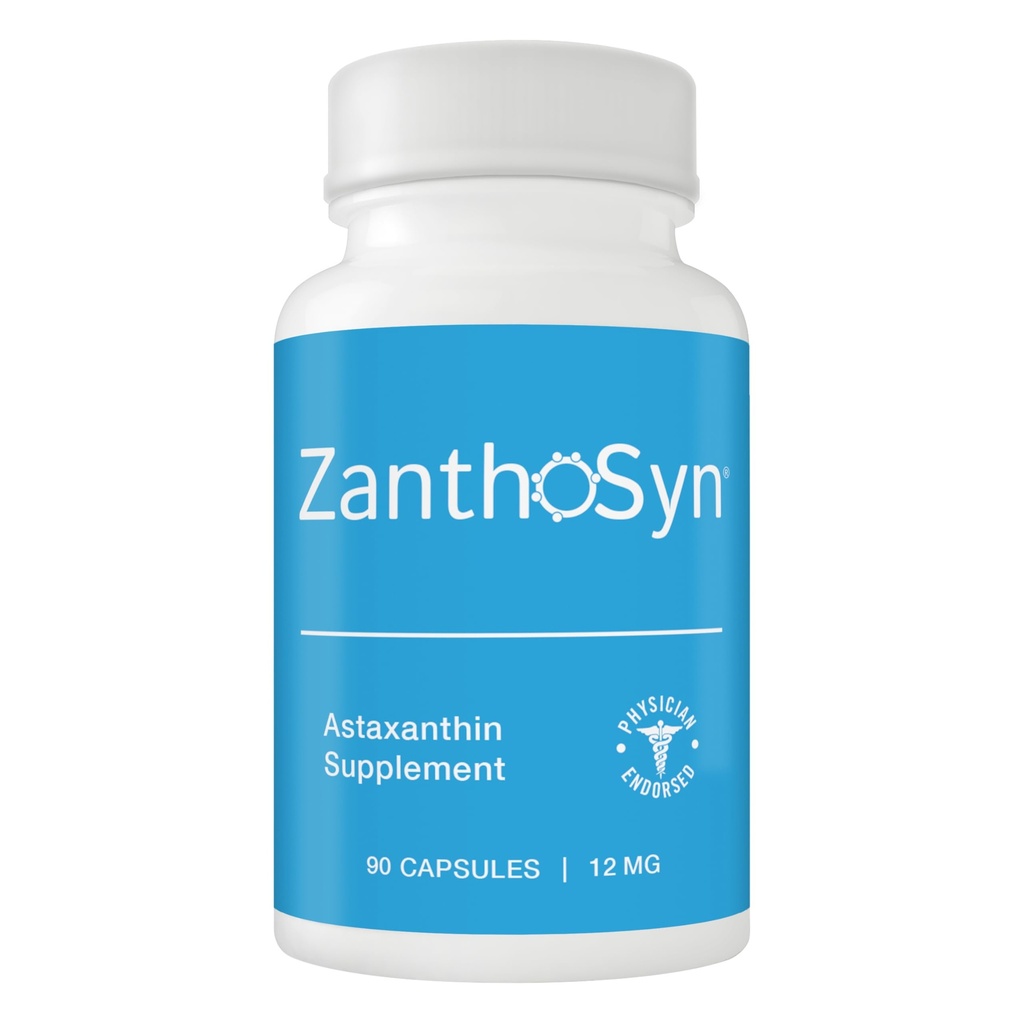 Astaksantin, trojna jakost (12 mg) x Trojna biorazpoložljivost (3X absorpcija v krvni tok), superior čistost, ne-GMO, brez večjih alergenov, brez ribjega pookusa, 90 zelenjavnih kapsul