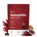 VivoNu Astaksantin 12mg dopolnila, 240 Softgels, Fresh Haematococcus Pluvialis 10 v 1 Astaksantin Antioksidant dopolnila, Podpira oči, kožo, skupni, možgani, srce in imunski sistem zdravje
