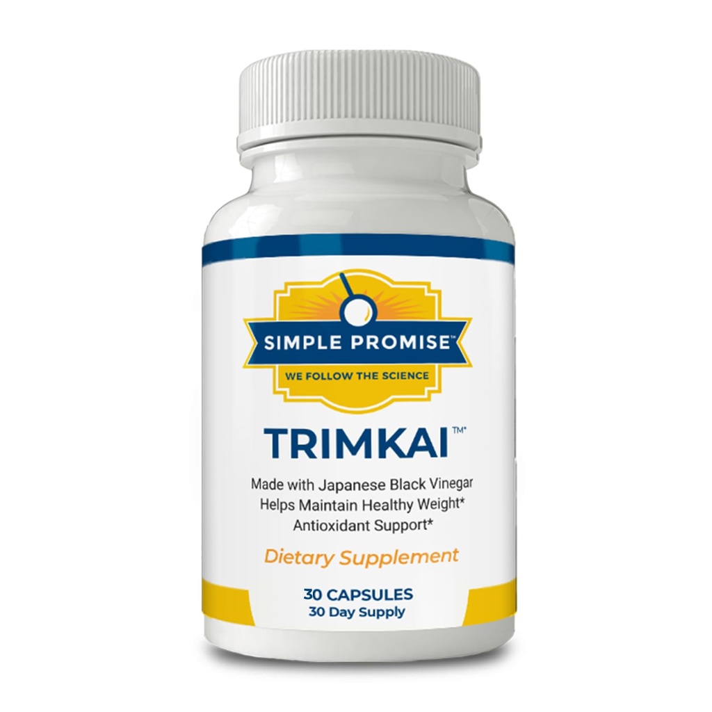 Preprosta obljuba TrimKai - japonske črne kise Kapsule za metabolizem - z Astaksantin 12mg, Seaweed & Black Pepper Extract - rastlinsko-bazna formula - 30 kapsul