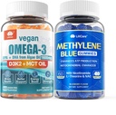 Vegan Omega 3 Gummies 1280mg + Metilen modri gumiji za ljudi