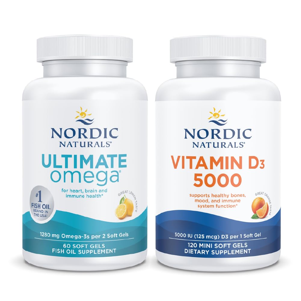 Nordic Naturals Ultimate Cognitive in gostota kosti paket - Ultimate Omega Vitamin D3 1000, Orange