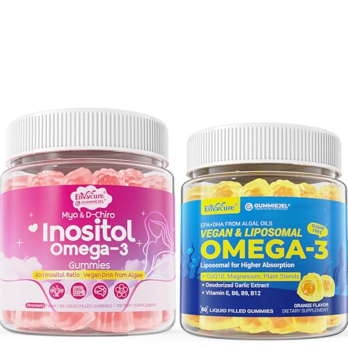 Vegan Omega-3 Gumies, Inositol + Omega-3 Gumies, 2 pakiranji