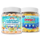 Otroci L-metilfolate Gumies, Active 5-MTHF + metil B12, Vitamin B6, B2, Choline, Vegan Omega 3 DHA & EPA + Otroci Omega 3 Gumies + Kalcij 400mg + Vitamin D3 K2 + C, Omega-3 DHA & EPA dodatek