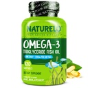 NATURELO Omega 3 ribje olje dodatek - 1100mg Triglicerid Omega-3, EPA + DHA, tekoče ribje olje za srce, oči, možgane, skupno zdravje - 120 Softgels, 4 Mesece dobave