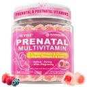 Prenatal Vitamini za ženske Multivitaminski Gumies w/ Metilfolate 1mg, Holin Omega-3(DHA+EPA) železo, Postnatalni Vitamini za ženske Dojenje 