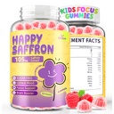 Saffron Gummies za otroke: Fokus dodatek za otroke z Saffron Extract & Omega-3 Kalij - Happy Mood - Vegan, brez sladkorja