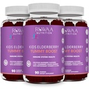 RUWAA HRANILO Sambucus Elderberry Gumies za otroke z cinkom in vitaminom C: Antioksidant, Imunska podpora Vitamini, Podpira imunski sistem zdravje: vegetarijanski, Gluten prost, želatina brez (3)