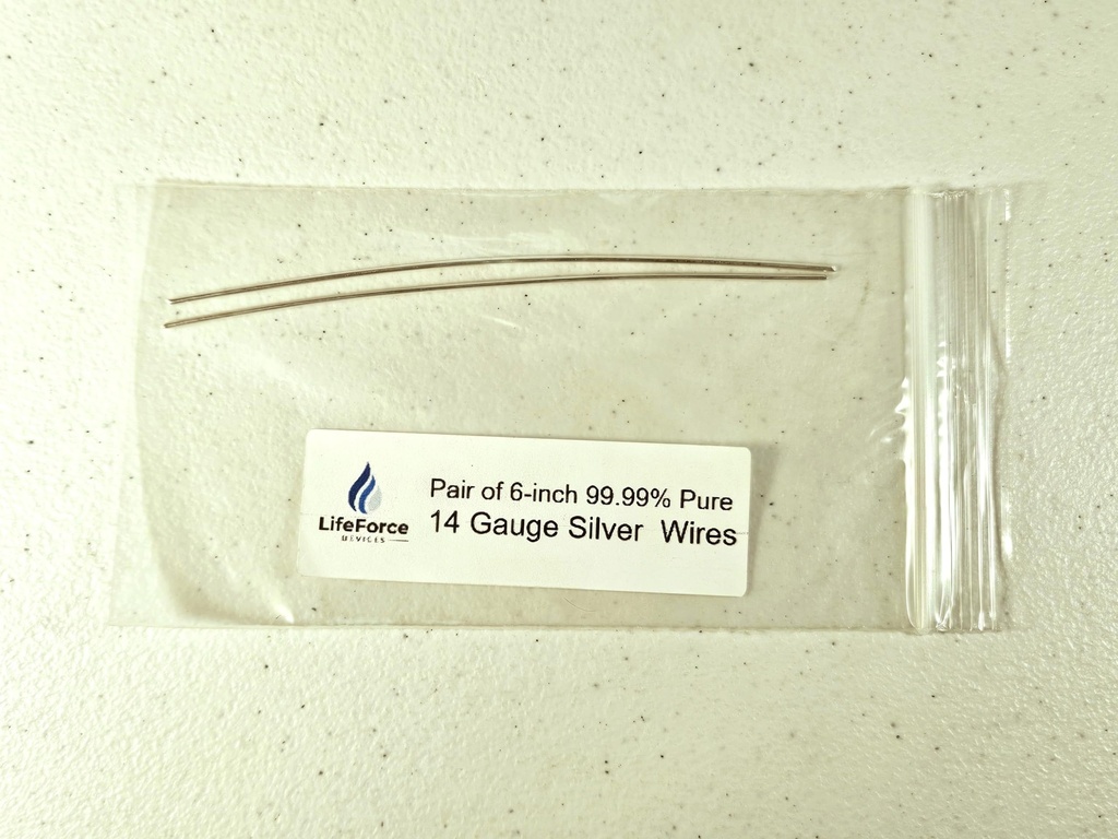 Čisti srebro generator žice – 9999 Silver Electrodes – Pred-Cut 6-Inch 14 Gauge žice – Fits LifeForce Generators