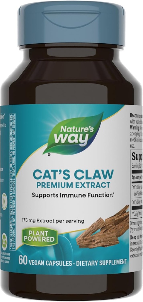 Naravna pot Standardiziran Cat's Claw Extract, 175 mg na odmerek, 60 kapsul