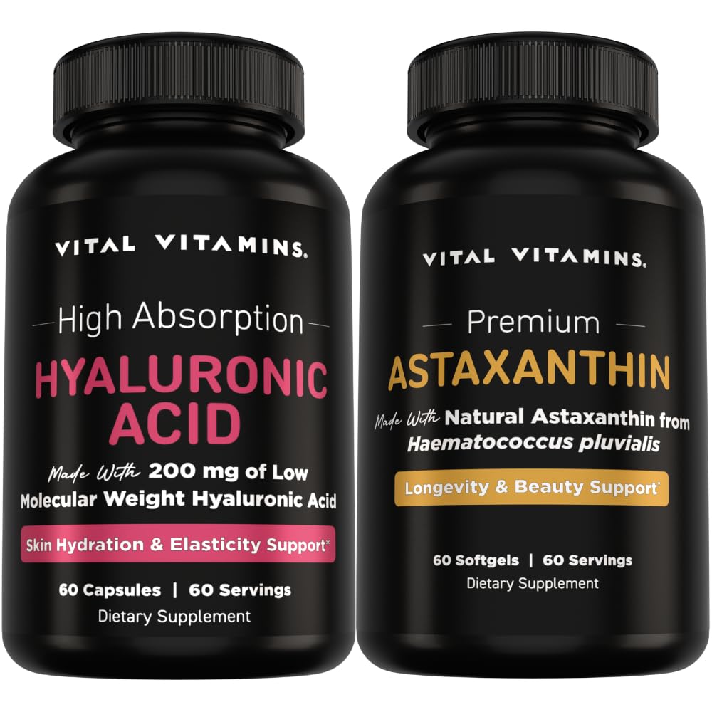 Vital Vitamini Čista hialuronska kislina 60 ct + astaksantin 60 ct