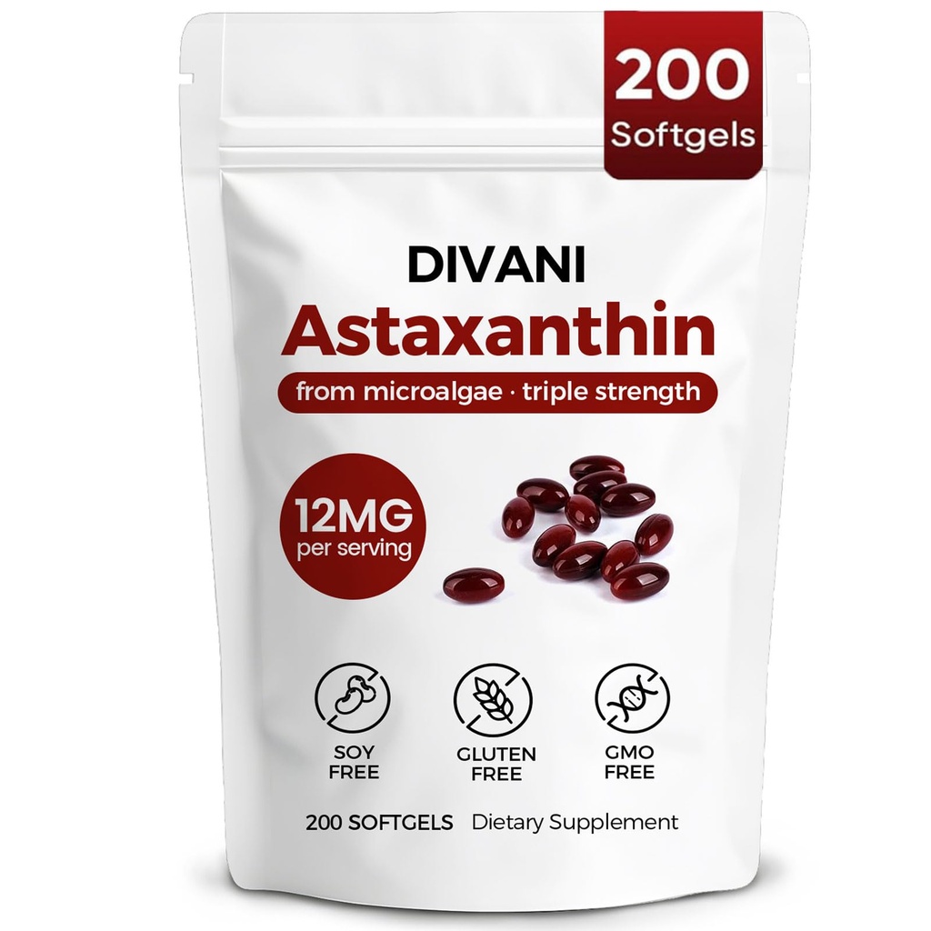 Divani astaksantin, naravni astaksantin, ne-GMO, brez glutena, brez soje, vsakodnevno oko, podpora koži (1)