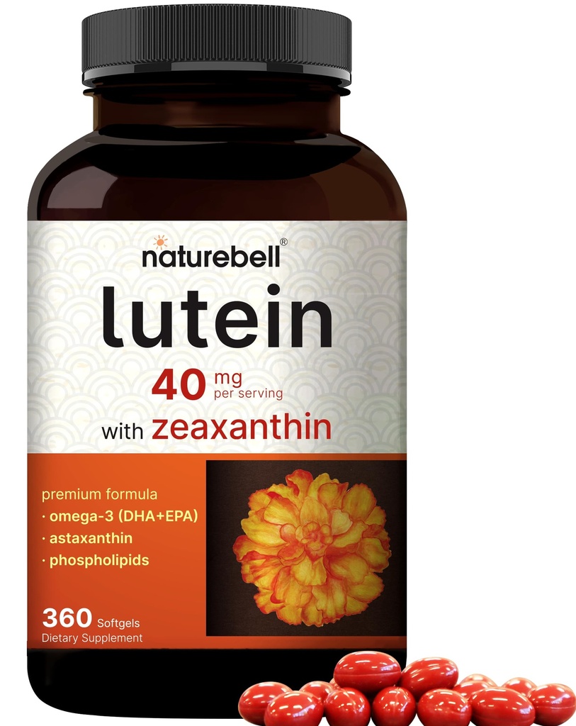 Lutein 40mg + Zeaksantin 1.600mcg, 360 Softgels 