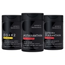 Sports Research® Antioksidant Support Pack w/Astaksantin 12mg, Vitamin D3 5000iu + K2 100mcg, in Lutein 20mg + Zeaksantin 4mg Dodatki - Vegan Certified · Non-GMO · Gluten & Soy Free