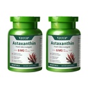 2 Plastenke Astaksantin 6 mg, Premium Astaksantin dodatek z antioksidantno aktivnostjo, Podpira oči, kožo, skupno, in imunski sistem zdravje. Sveži vir mikroalg, ne-GMO, brez glutena - 120 kapsul