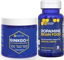 NARAVNI ZASTAVI Ginkgo Biloba + Dopamin Brain Food Bundel - podpira fokus in miselni pogon* - 120 skupnih kapsul