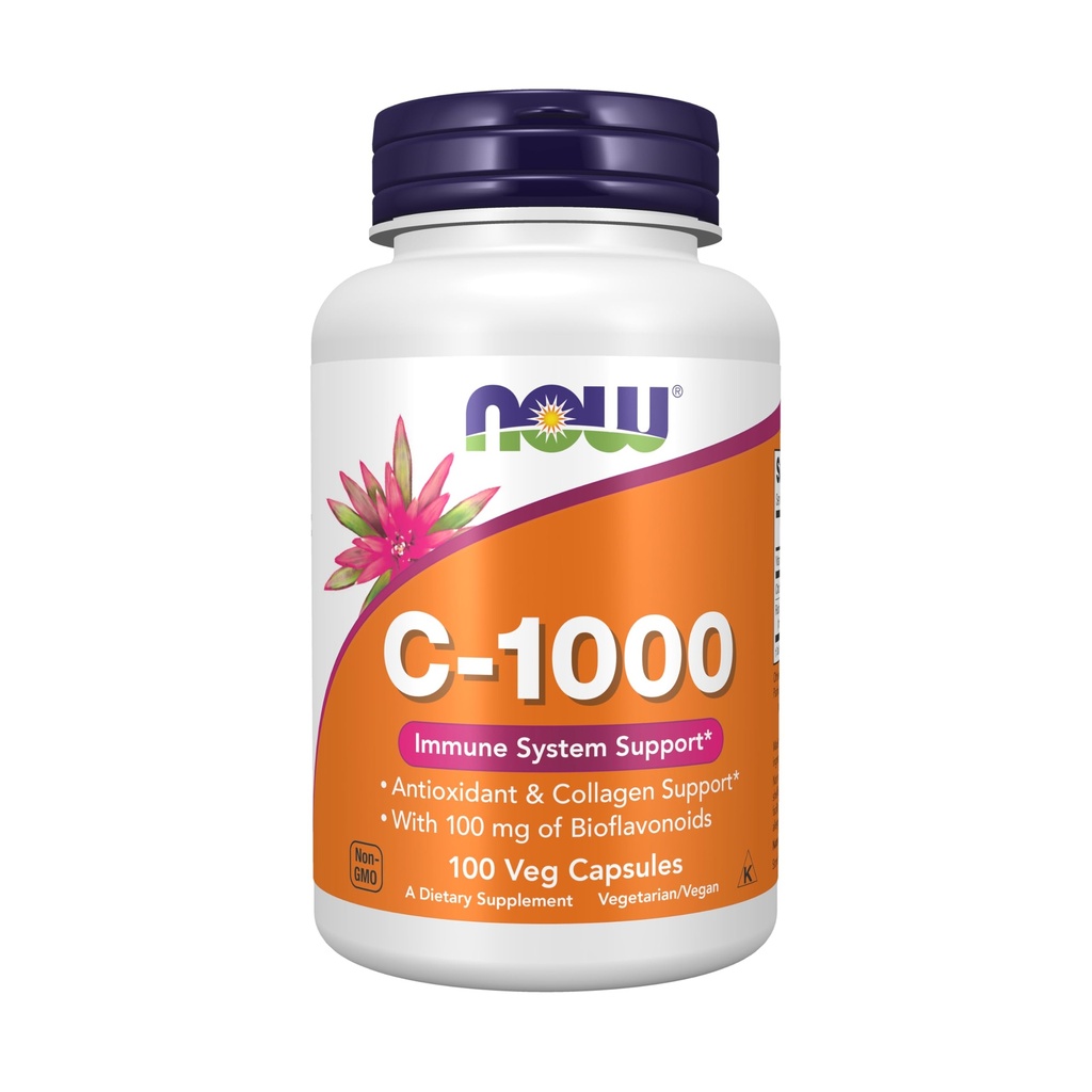 NOW Foods Supplements, Vitamin C-1.000 s 100 mg bioflavonoidov, Antioksidant zaščito*, 100 Veg kapsule