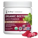 Dr. Berg Raw Organic Beet Powder iz pravih zemeljskih zrn – USDA Certified Organic Beet Root Powder za podporo ravni dušikovega oksida, energije, pretoka krvi, in zdravja srca* – 30 Serving