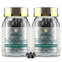 Dodatek za ščitnico – TriDexThyroTM Raw Desiccated ščitnica Complex 375 mg z govedom, prašiči in jajčniki –120 Kapsule za ženske in moške(2 pakiranji)
