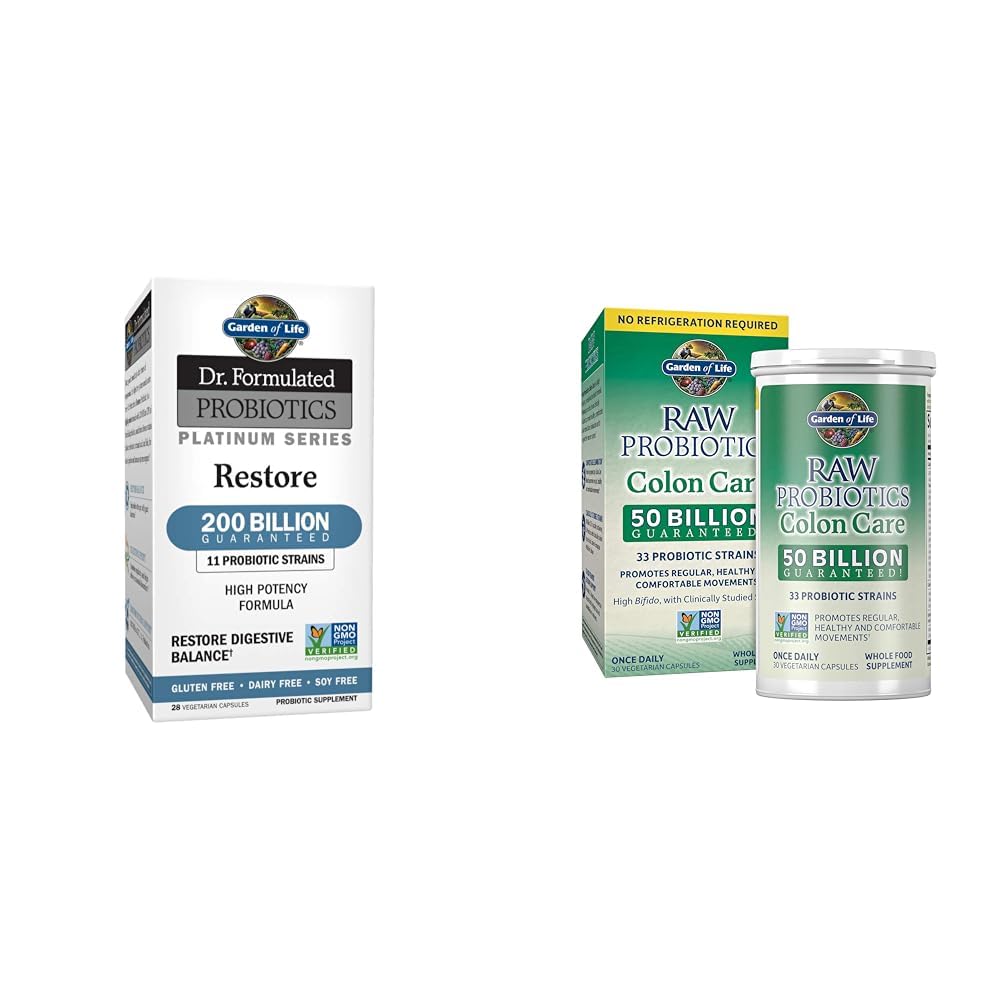 Vrt življenja Dr. Formulirani probiotiki Platinum serija 200 milijard CFU & RAW probiotiki Colon Care 50 milijard CFU