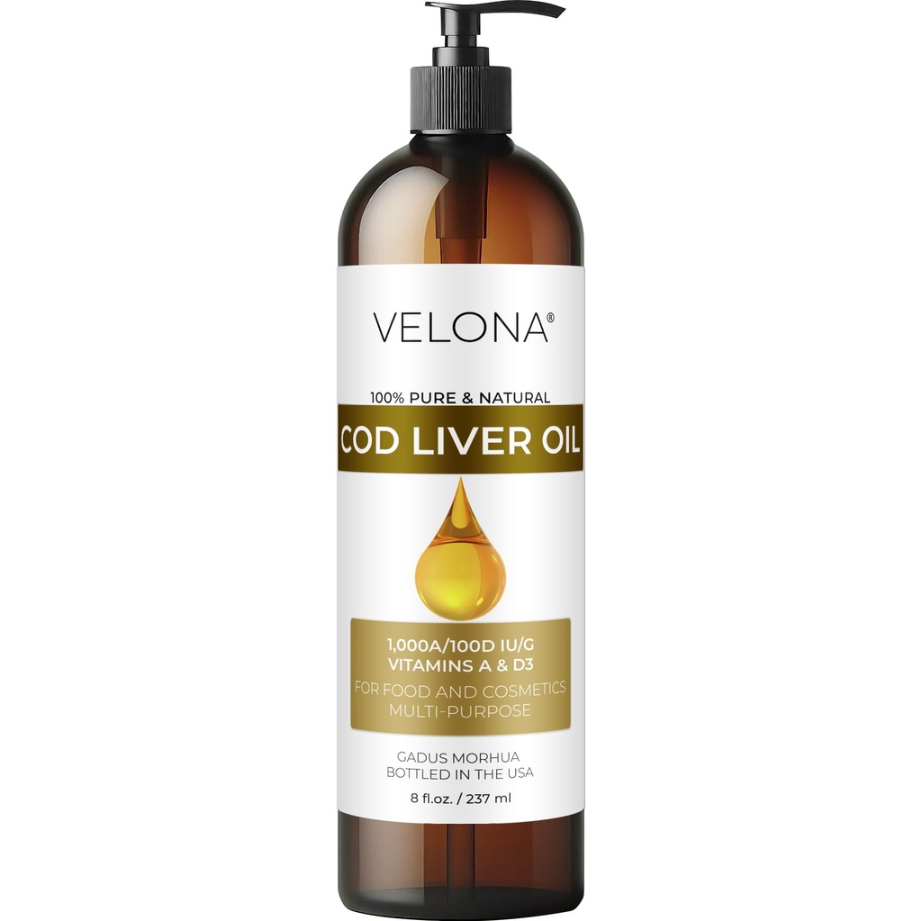 Velona Cod Jetrno olje - 8 Fl Oz 