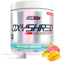 EHP Labs OxyShred Pre Workout Powder - Preworkout Powder z L Glutamin & Acetil L Karnitine, Energy Boost Drink - Bahama Breeze/Beach, 60 Servings