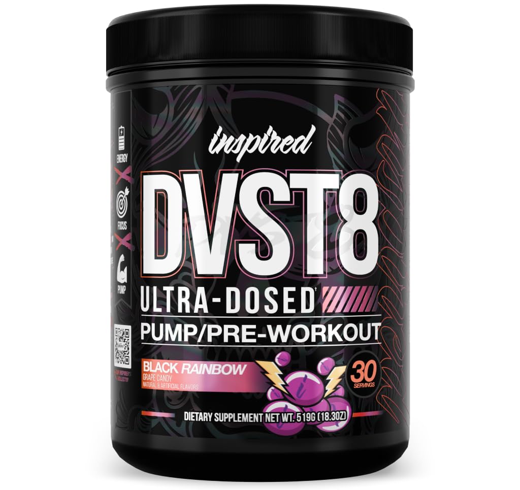 Navdihnjen DVST8 25 Preworkout prašek - črna mavrica