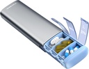 Vaydeer Metal Travel Organizer, 7 Day Weekly Pill Box, Velika zmogljivost dnevno srčkan tablete Primer za dodatke, tablete, vitamini in zdravila (majhna,Gunmetal)