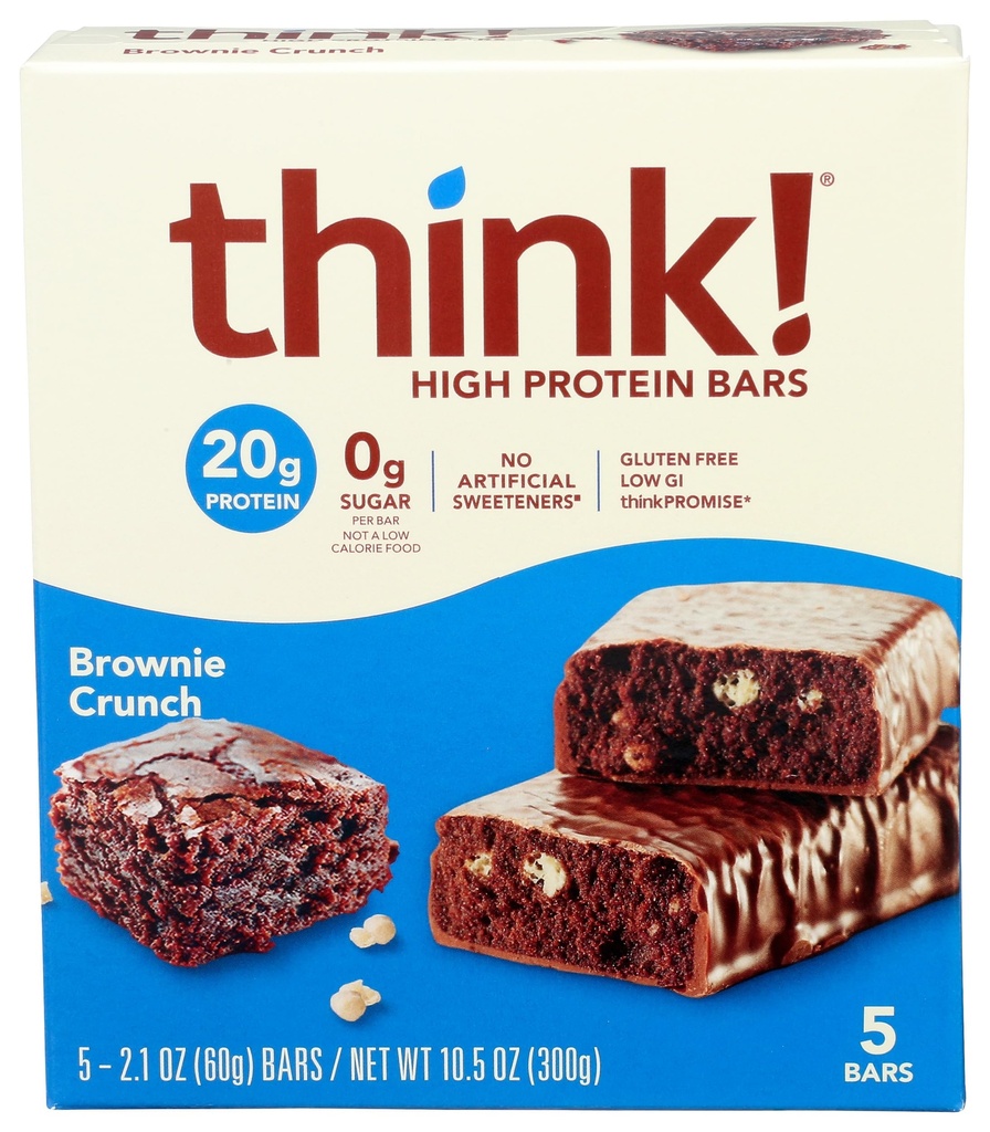 Glanbia zmogljivost Misliti na visoke proteinske palice, Brownie Crunch, 5 ct