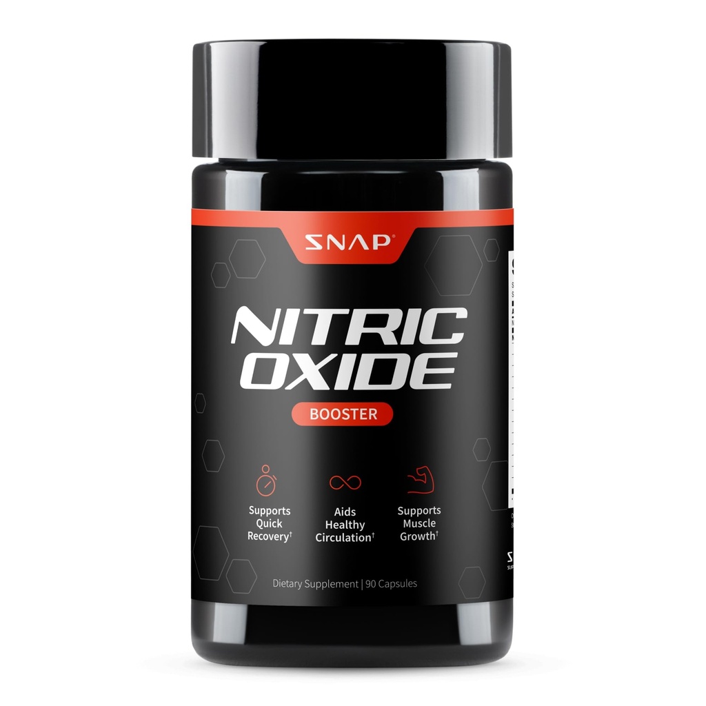 Snap dopolnila Dušikov oksid Pred vadbo, Muscle Builder - L Arginin, L Citrulin 1500 mg Formula, Tribulus Extract & Panax Ginseng, Moč in vzdržljivost (90 kapsul)