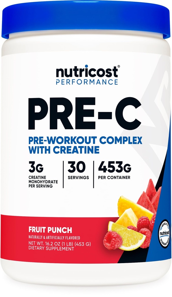 Nutricost Pre-C Pred-Workout Complex s kreatinom (Fruit Punch 