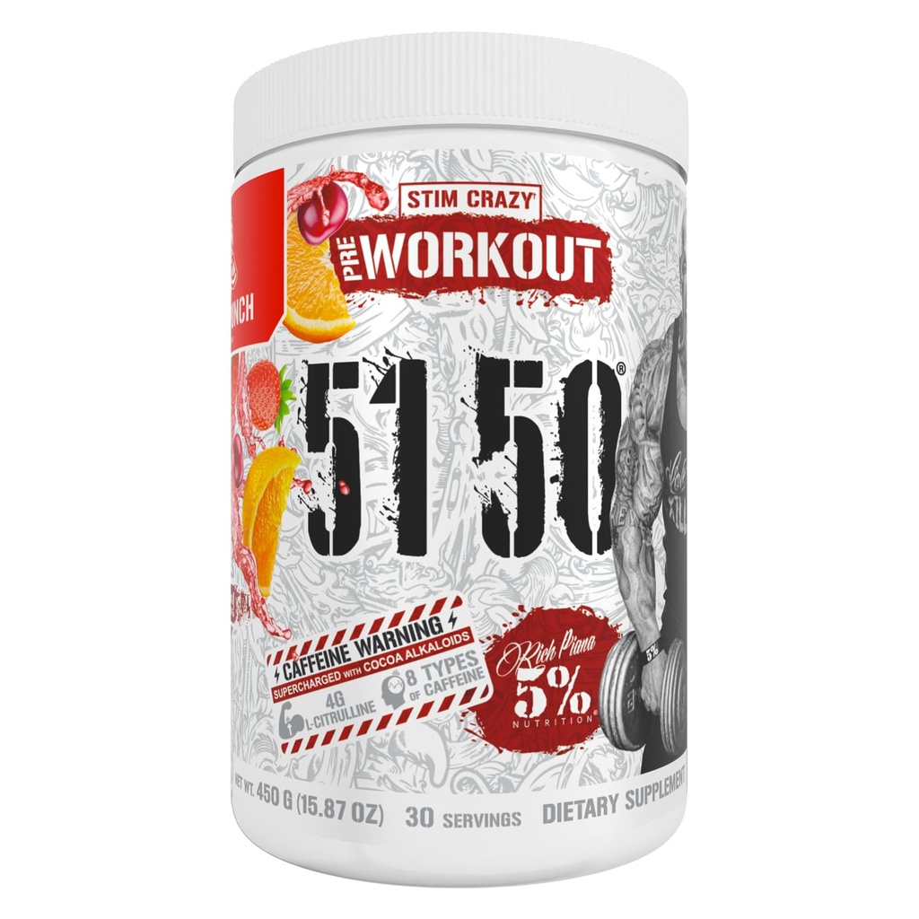 5% Nutrition Rich Piana 5150 High Stim Pred-workout Powder 