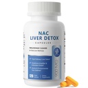 NAC dodatek 900 mg – Jetrna čistila Detox & Popravila, Antioksidant & Celularno zdravje, Alkoholna podpora – N-acetil Cistein Kapsule z mlekom Thistle, Kurkurja, Dandelion & Artichoke – 120 Count