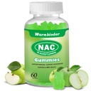 NAC Gumiji za odrasle in otroke 1200mg, NAC dodatek N-Acetil Cistein, Imunska podpora,NAC žvečljiva podpora zdravje jeter,Sugar-free, Zelena Apple aroma