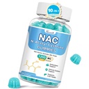 NAC Gumies, NAC dodatek z mlekom osat, Selen, B6, B12 - Antioksidant, Imunska podpora - N Acetil Cystein 600 mg na Gummy - borovničev okus, 60 Cts