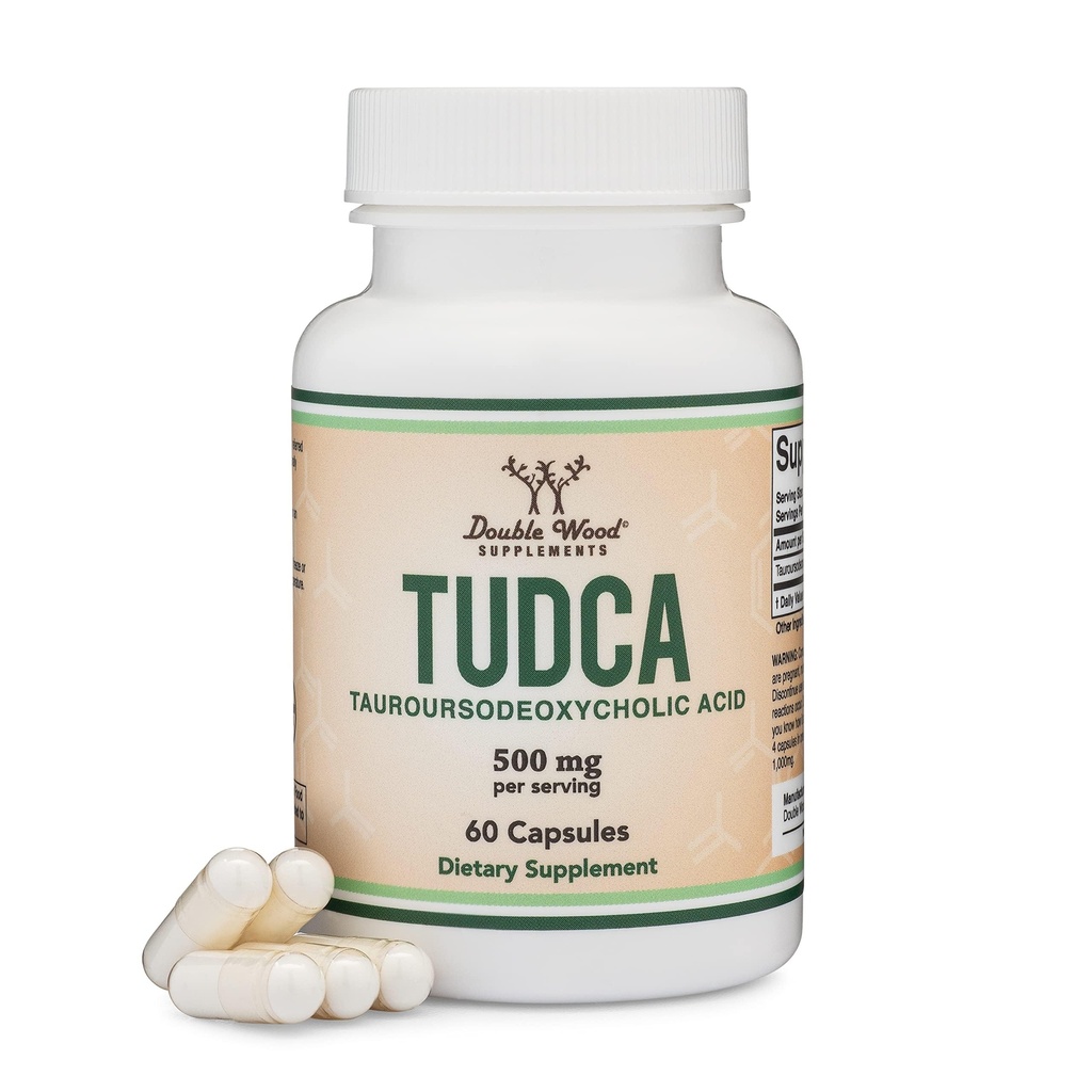 TUDCA Bile Soli Jetrna podpora dodatek, 500mg Serving, Jetra in žolčnik čiščenje dopolnilo (60 Kapsule, 250mg) Pravi žolčna kislina TUDCA z močnim grenko okusa z dvojnim lesom