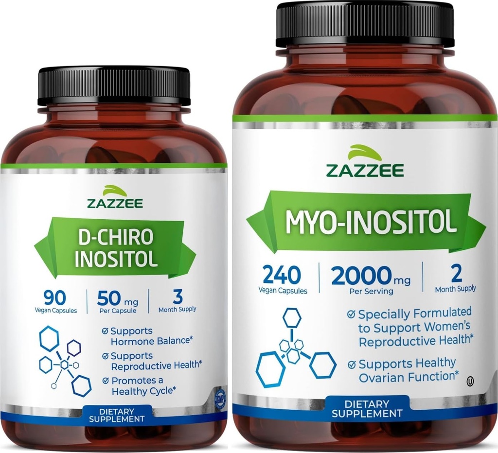 Zazzee 40:1 Ratio Myo in D-Chiro Inositol dodatek za ženske 